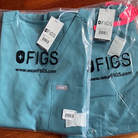 NWT FIGS HYDROGREEN SCRUBS SET ZAMORA CATARINA S ORIGINAL pink drawstring - Picture 10 of 10